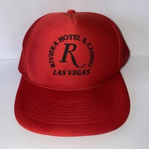 Vintage 80s Trucker Hat Riviera Hotel And Casino Las Vegas Like New. See Pics